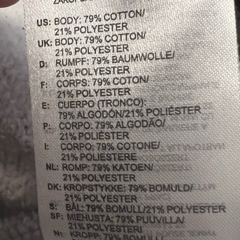 Adidas Mens Size L Gray Black Sweatshirt Hoodie Kangaroo Pocket Logo Athleisure - Picture 13 of 14